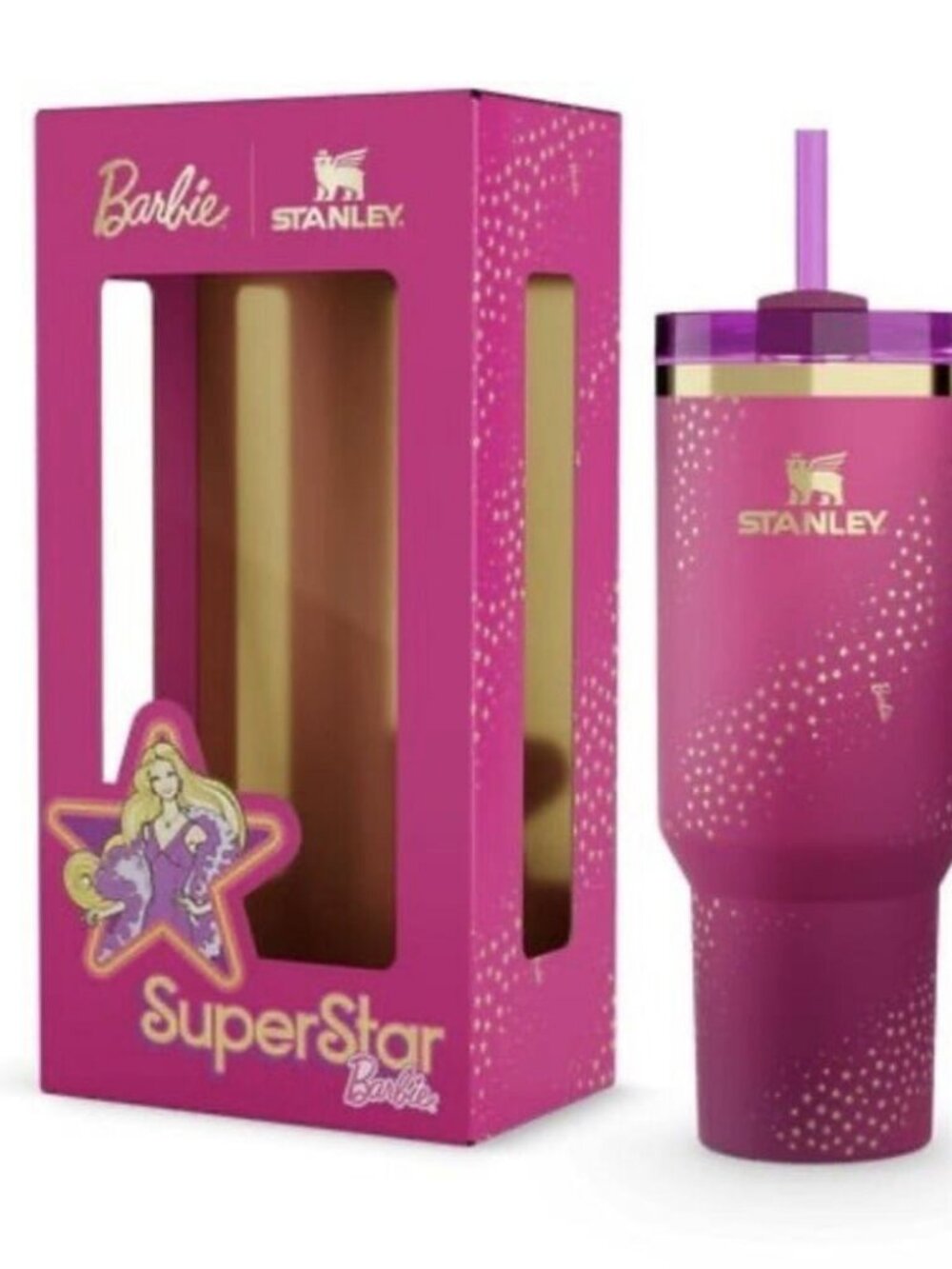 🌟Barbie x Stanley 70s SUPERSTAR Tumbler 40 oz Quencher